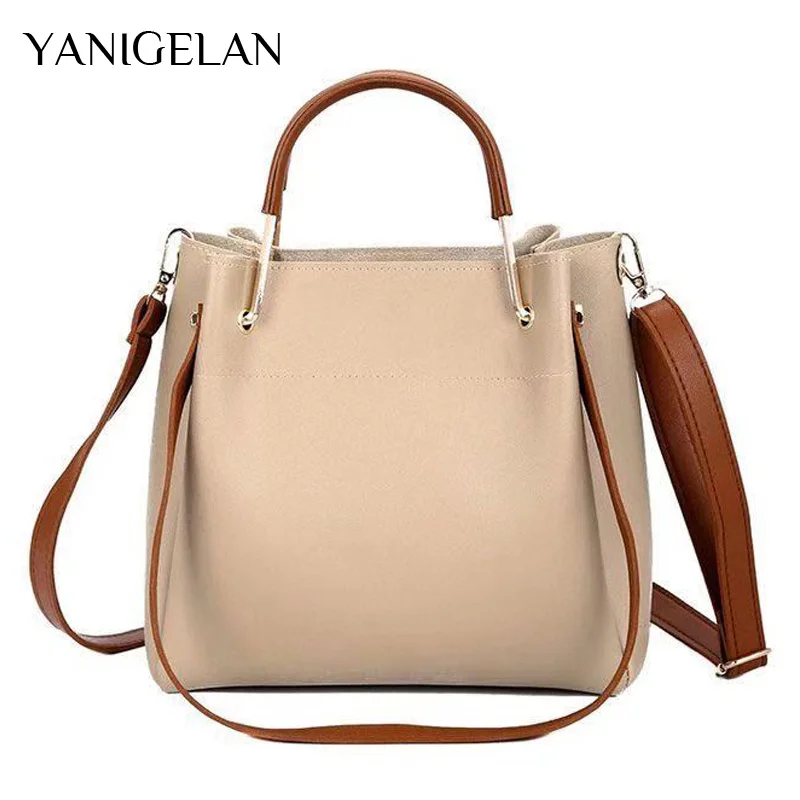 

PU Leather Women Shoulder Bags Big Capacity Single Crossbody Bags Brand Designer Female Bag Ladies Casual Bucket Tote sac a main