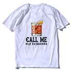 JKLPOLQ винтажная Мужская футболка звоните мне старомодная Питьевая Коктейльная бармена папа Дедушка забавная летняя Новинка топы большого размера