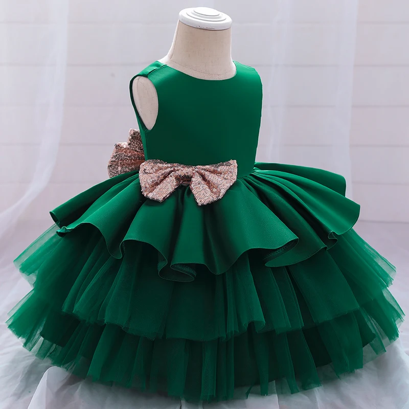 

Newborn Flowers Clothes Baby Girl Dress Sleeveless 1st Birthday Dress For Girl Frock Party Princess Vestidos Dress 0-2 Years