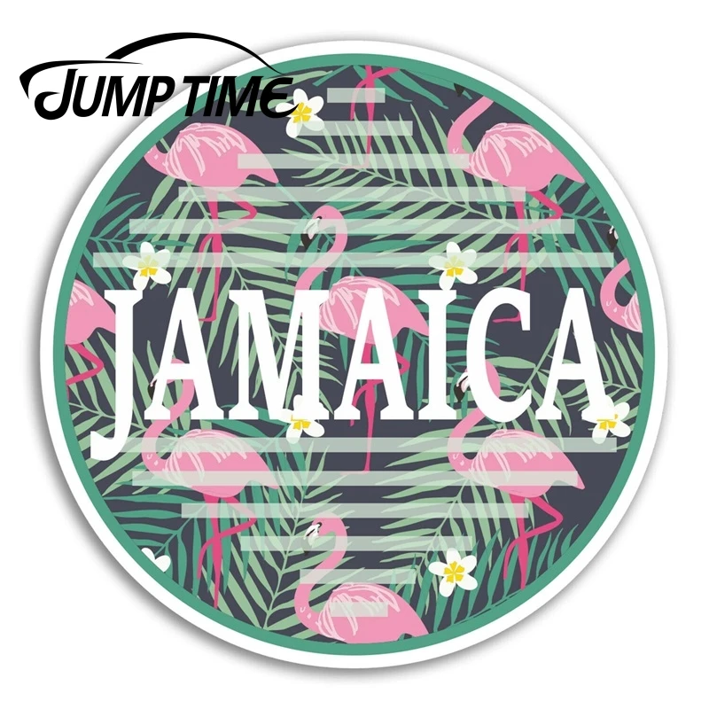 

Jump Time Jamaica Vinyl Stickers Tropical Travel Sticker Laptop Luggage Car Funny Decal Trunk Window Car Covers