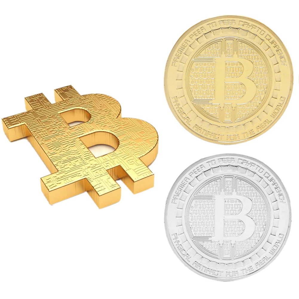 

1PCS Creative Souvenir Gold Plated Coin Collectible Great Gift Bit Coin Art Collection Physical Gold Commemorative Coin
