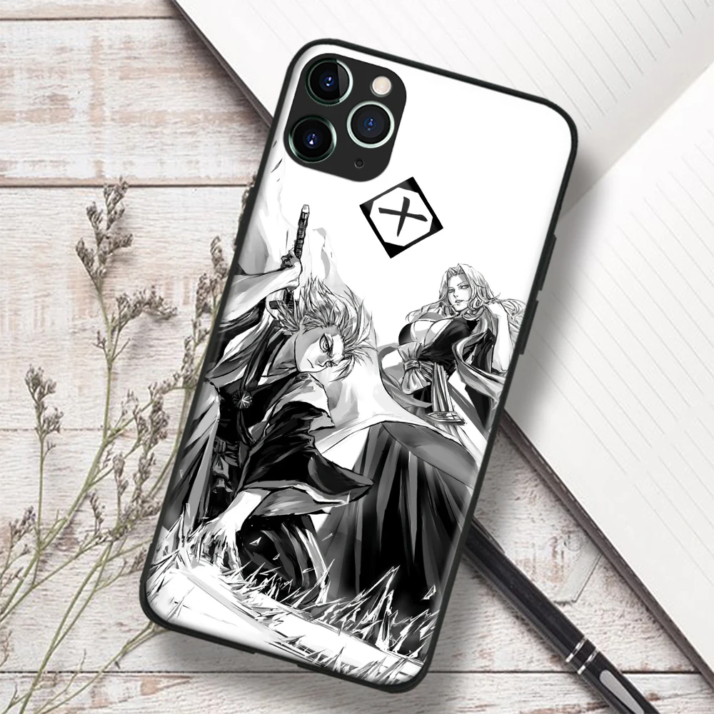 Rangiku and Toshiro отбеливатель Манга Аниме Мягкий ТПУ стеклянный чехол для телефона IPhone