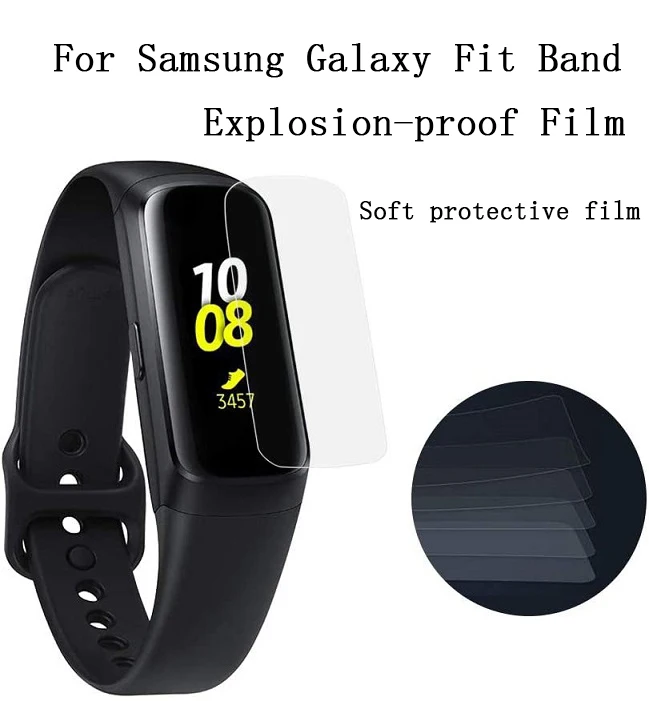 

New 3/5 Pcs For Samsung Galaxy Fit Smart Bands Wristband Full Cover TPU Film classic Explosion-proof Soft Clear Screen Protector
