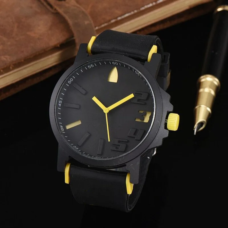 

Famous Popular Brand Quartz Watches for Men Fashion Casual Silicone Belt Watch Men's Wristwatches AD Reloj Hombre