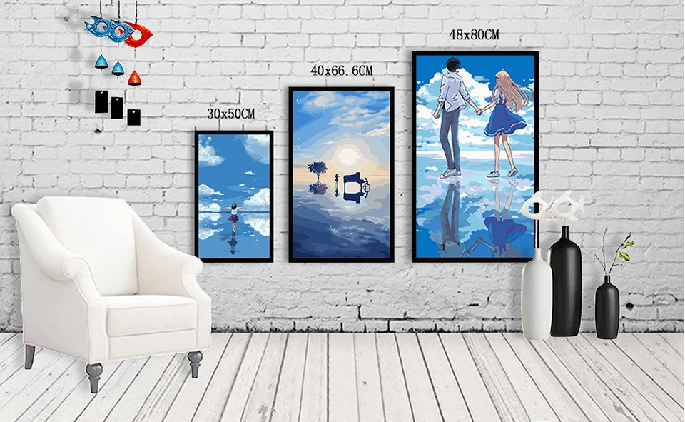 Краска по номеру художественная живопись номерам волк пара для украшения дома |