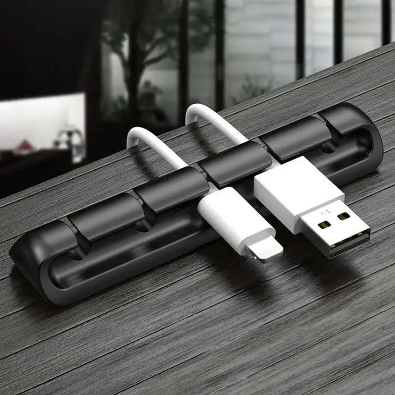 

1 desktop cable organizer data cable organizer fixed buckle charging cable holder cable winder headphone cable hub
