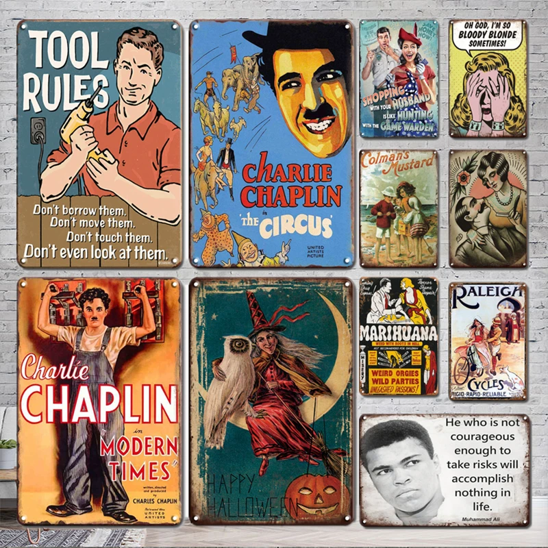 

Винтажный инструмент, правила, металлическая искусственная кожа, персонализированные инструменты для мужской пещеры, декор для комнаты, ме...