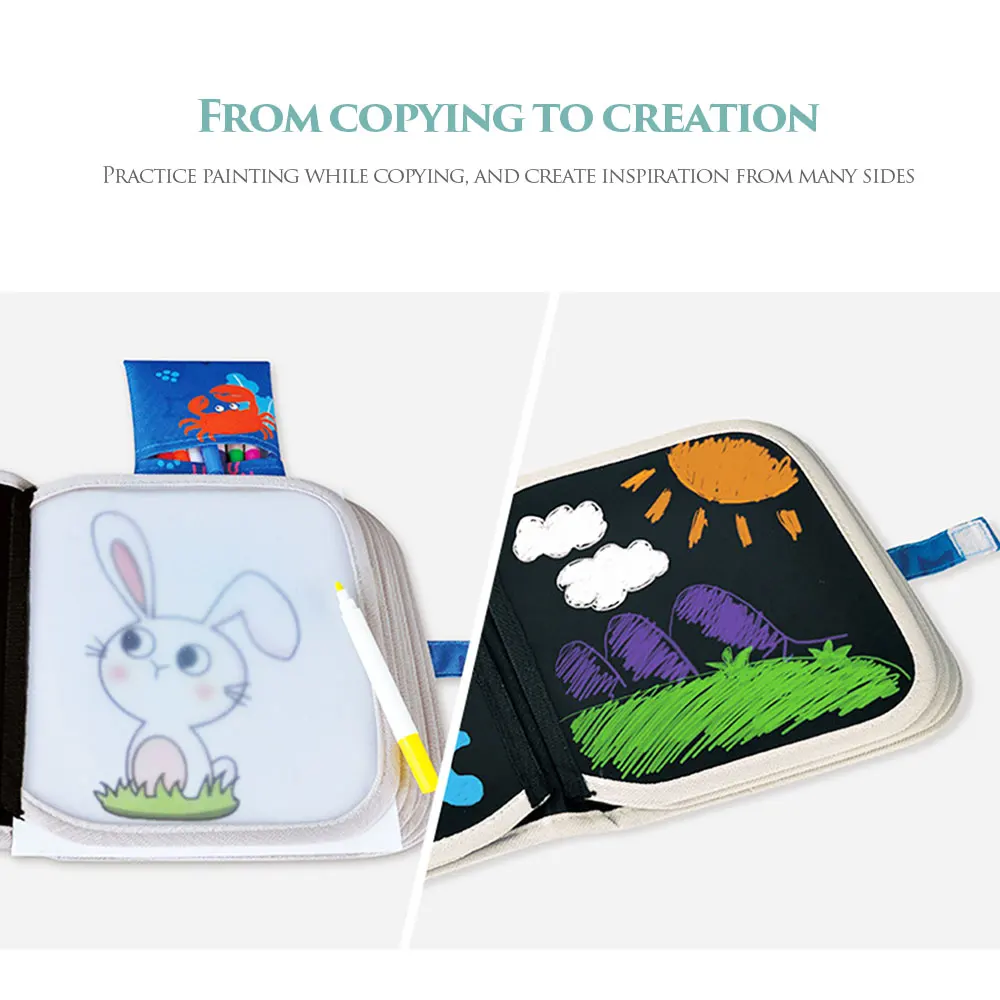 1 комплект Портативный со стирающимися чернилами рисунок Книга Мягкий мел доска