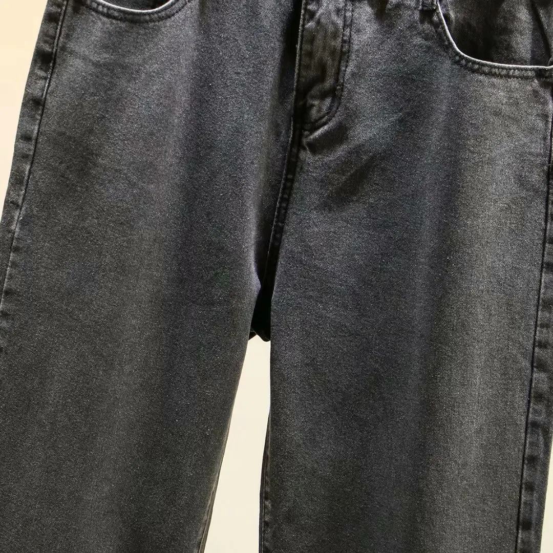 2020 весенние модные джинсы с высокой талией женские широкие брюки хлопковые