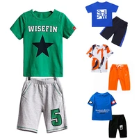 2020 new boy t shirt pant set summer letter print childrens suit 2 pcs high quality short sleeve casual baby boys outfit