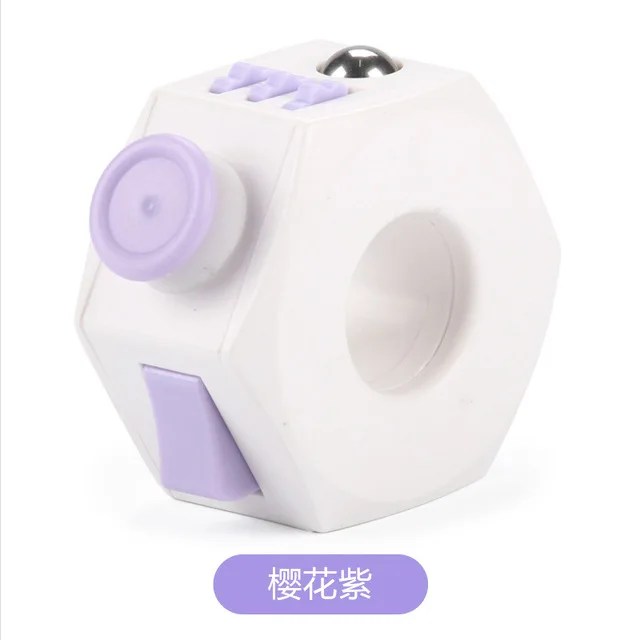MOJIEpurple Декомпрессионная игрушка кубик антистресс кольцо для снятия стресса кубик игрушка для снятия стресса цветные деревянные кубики креативные декомпрессионные игрушки - Цвет: MOJIEpurple