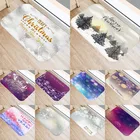 Разноцветное Рождественское украшение коврик со снежинками, кухонные коврики 40x60, дверной коврик для дома, гостиной, бархатный Противоскользящий коврик для помещений