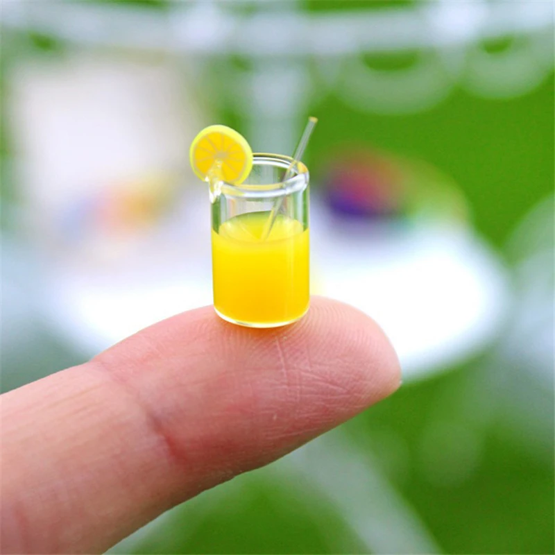 3 типа 1:12 Смола кукольный домик мини лимон чашка для воды аксессуары миниатюрного