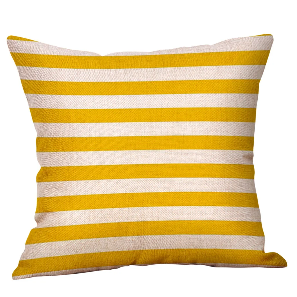 Горчичный чехол для подушки желтый геометрический осенний Осенняя подушка