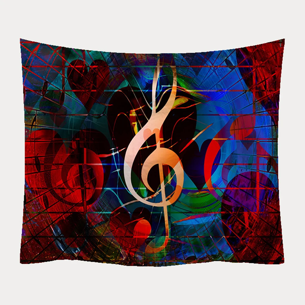 Психоделический музыкальный гобелен красочная картина настенное искусство