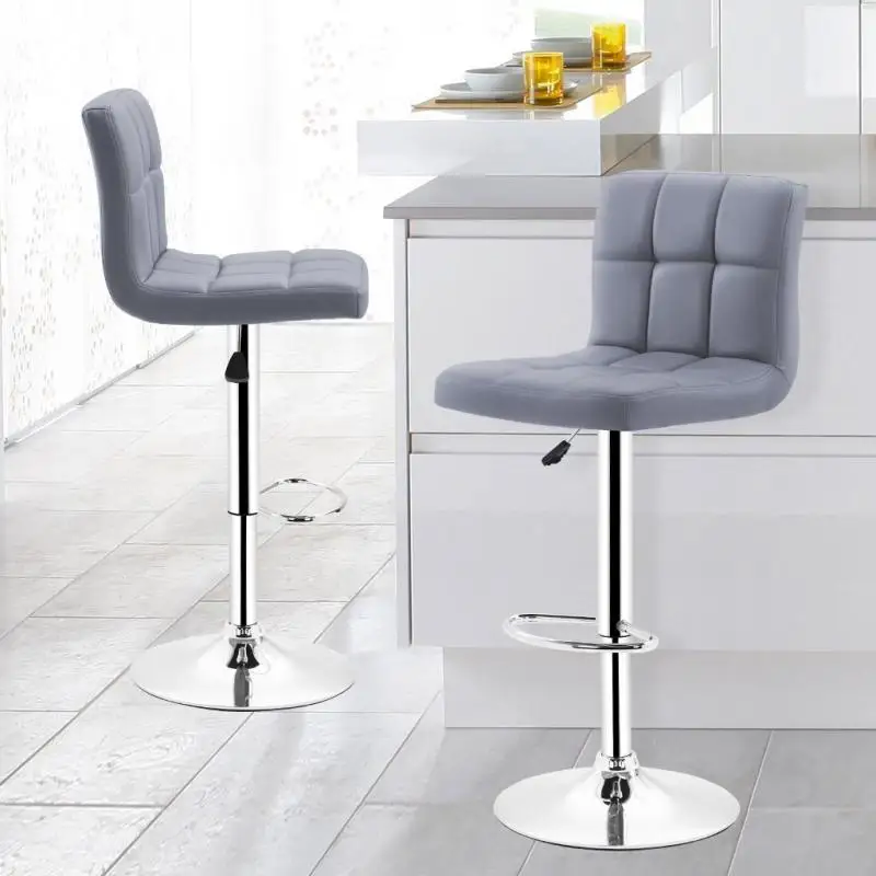 2 шт. модный барный стул поворотный регулируемый высокий мягкий из искусственной