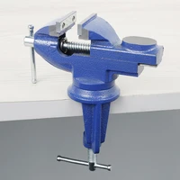 bench vise jaw width 65mm 360 degree swivel cast iron tabletop vice non slip rubber pad accessories multi functional heavy clamp
