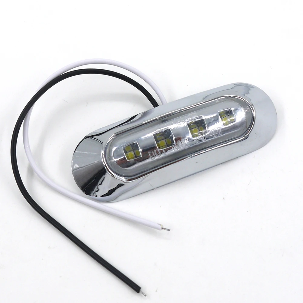 

1/4/10Pcs 10-30V Trailer Truck Caravan 4LED Tail Lights Side Marker Lights Red Yellow Colors Indicator Warning Lights Signal Hot