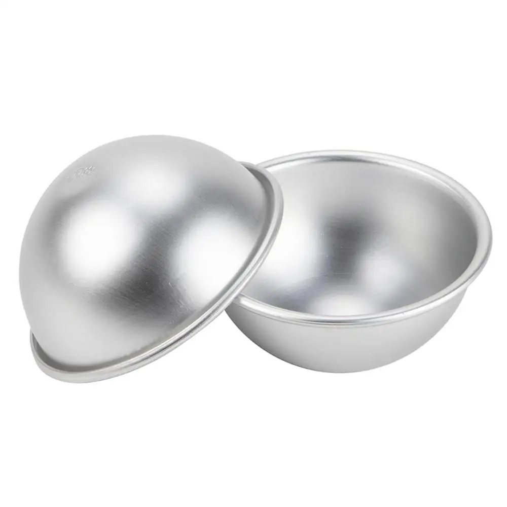 2PCS Round Aluminium Alloy Bath Bomb Molds DIY Tool Salt Ball Homemade Crafting Gifts Semicircle Sphere Mold | Красота и здоровье