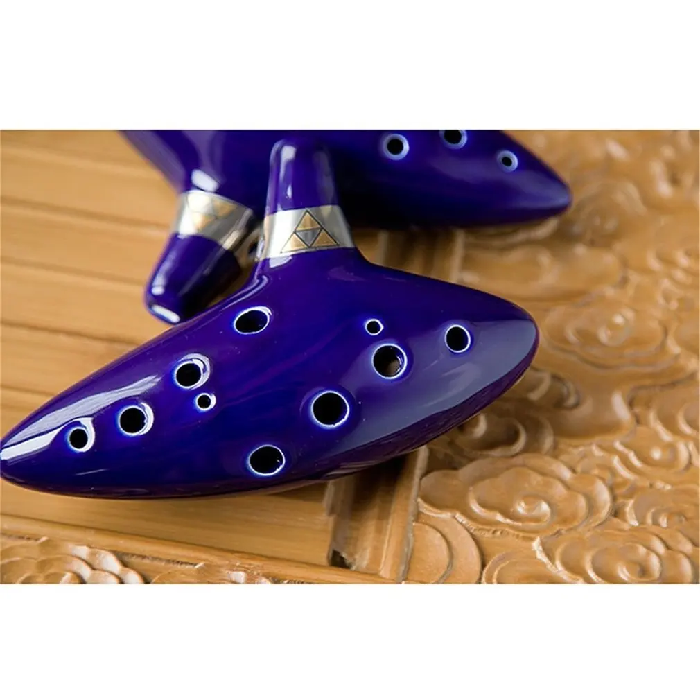 

12 Hole Ceramic Ocarina Instrument Ceramic Alto C Legend Of Flute Durable Mini Musical Instrument Ocarina