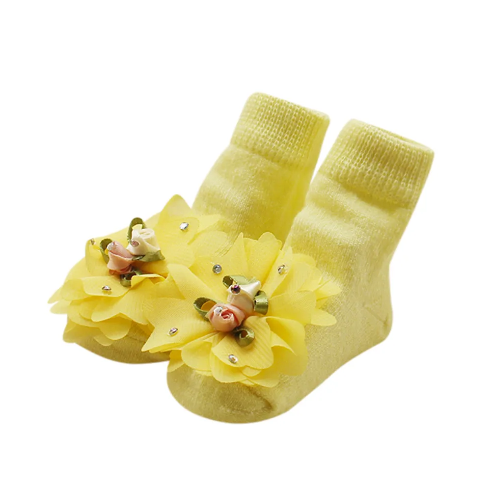Носки для малышей новинка Детские удобные хлопковые носки с цветочным рисунком