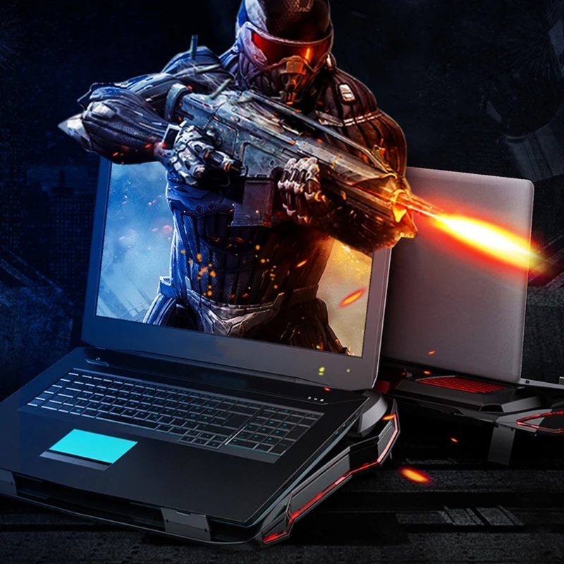 Охлаждающая подставка с воздушным потоком для ноутбука 12-17 дюймов новинка 2020 RGB