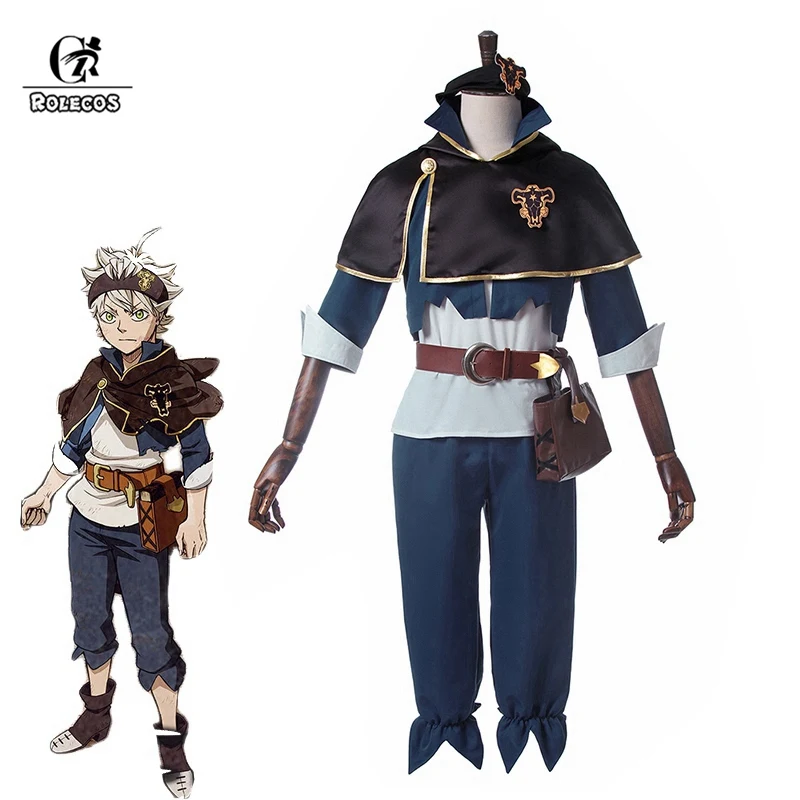 ROLECOS черный клевер Аниме Косплей Костюм Аста Полный комплект осень 2017 Новый бренд