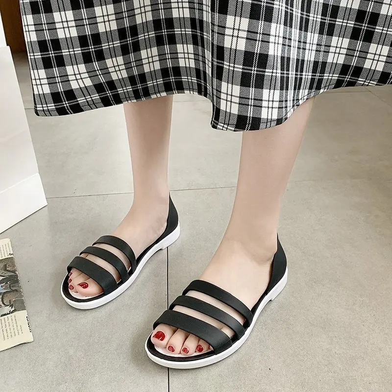 

Women Summer Flat Sandals 2020 Open-Toed Slides Slippers Candy Color Casual Beach Outdoot Female Ladies Jelly Shoes