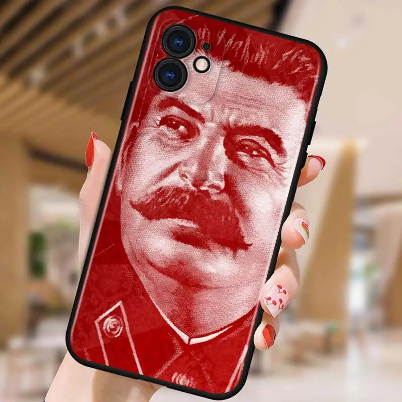 

Soviet Union Leader Stalin for Apple iPhone 12 Pro Max Mini 11 Pro XS Max X XR 6S 6 7 8 Plus 5S SE2020 Black Phone Case