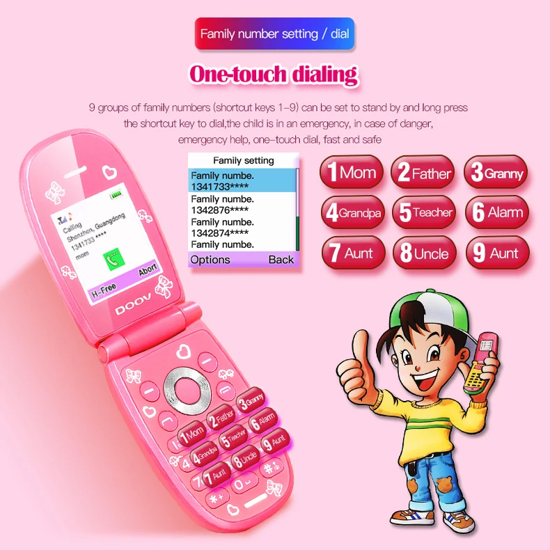 mini flip mobile phone cute girl unlocked celular voice king bluetooth unlocked kids mp3 children cheap featured cell phone free global shipping