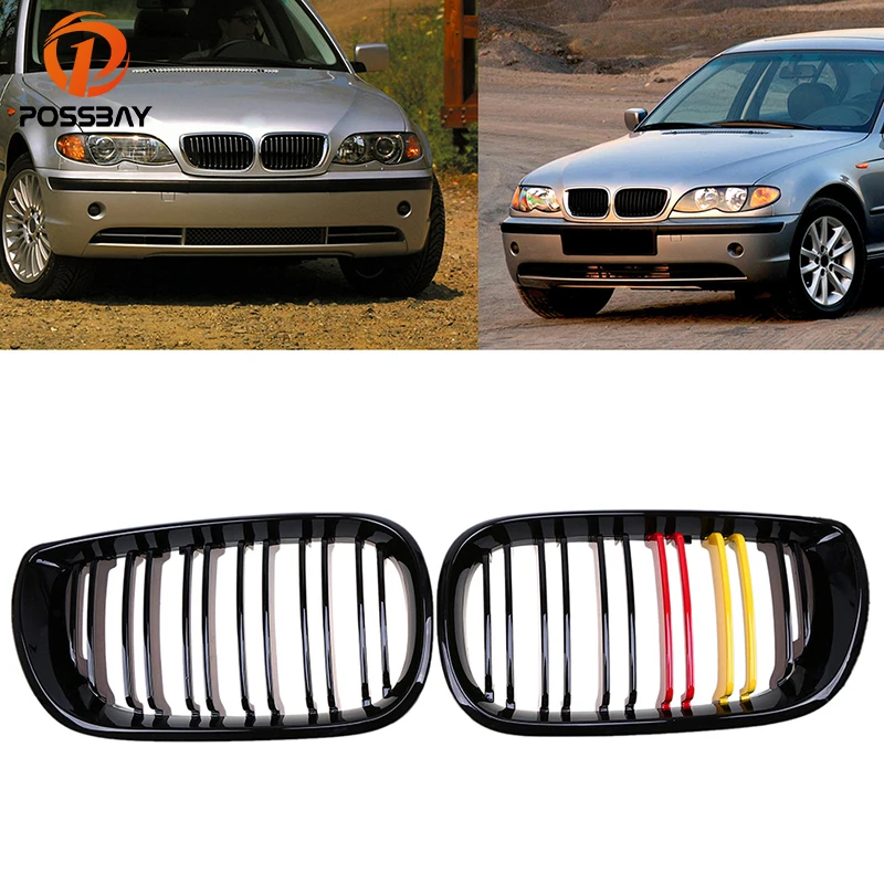 Передние центральные грили POSSBAY для BMW 3 Series E46 318i/320d/330Xi/316i/320i Touring 2001 2006 Facelift