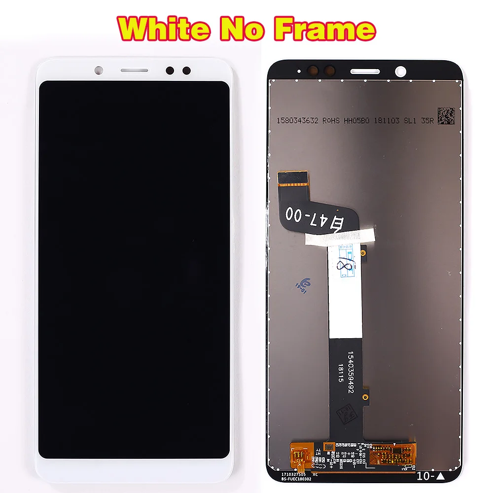 White without Frame Vancca 5,99 дюймов ЖК-экран для Xiaomi Redmi note 5/Note 5 pro черный дигитайзер в сборе дисплей рамка с 10 точечным сенсорным экраном - Цвет: White without Frame