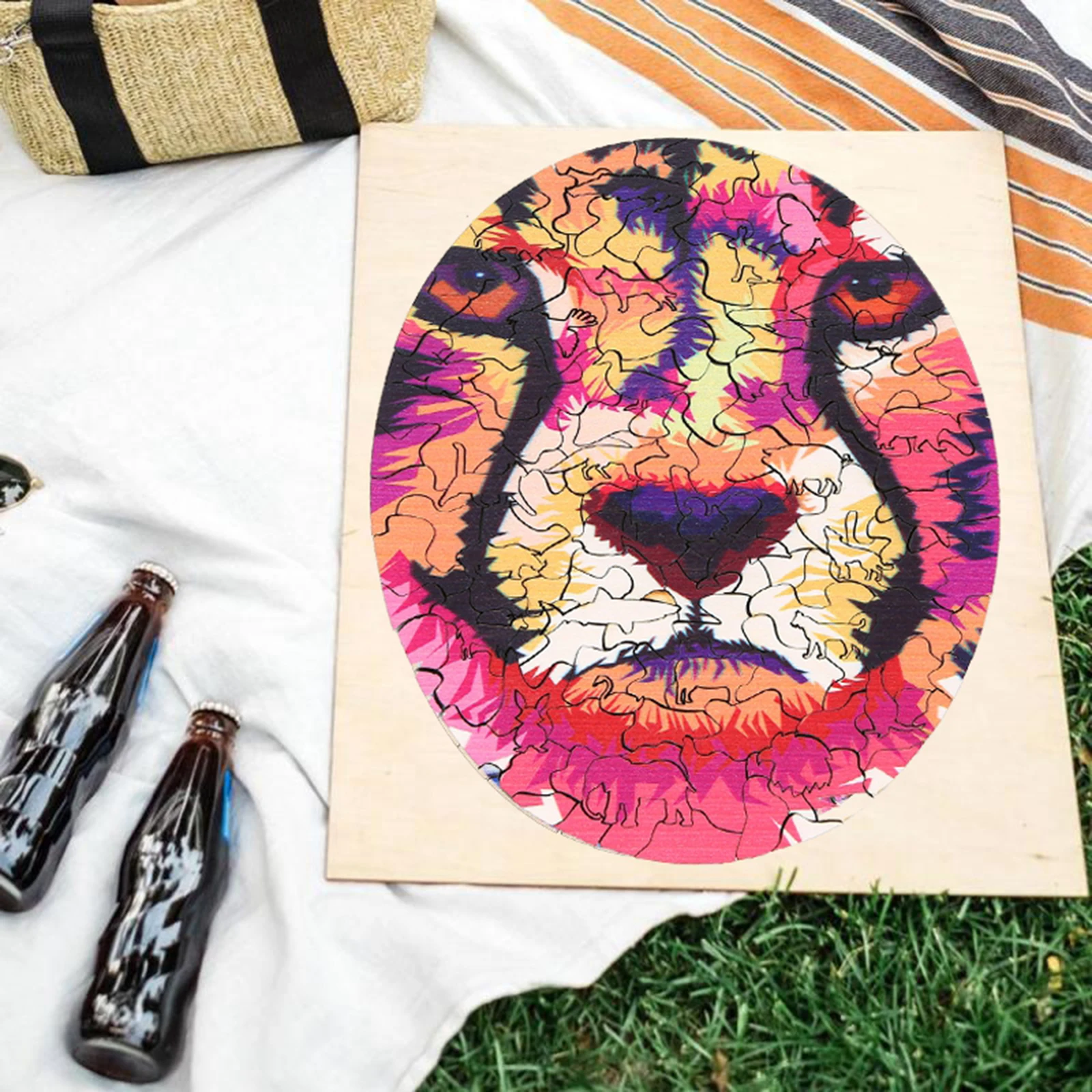 Деревянный пазл деревянное ремесло моделирование животные игрушка набор