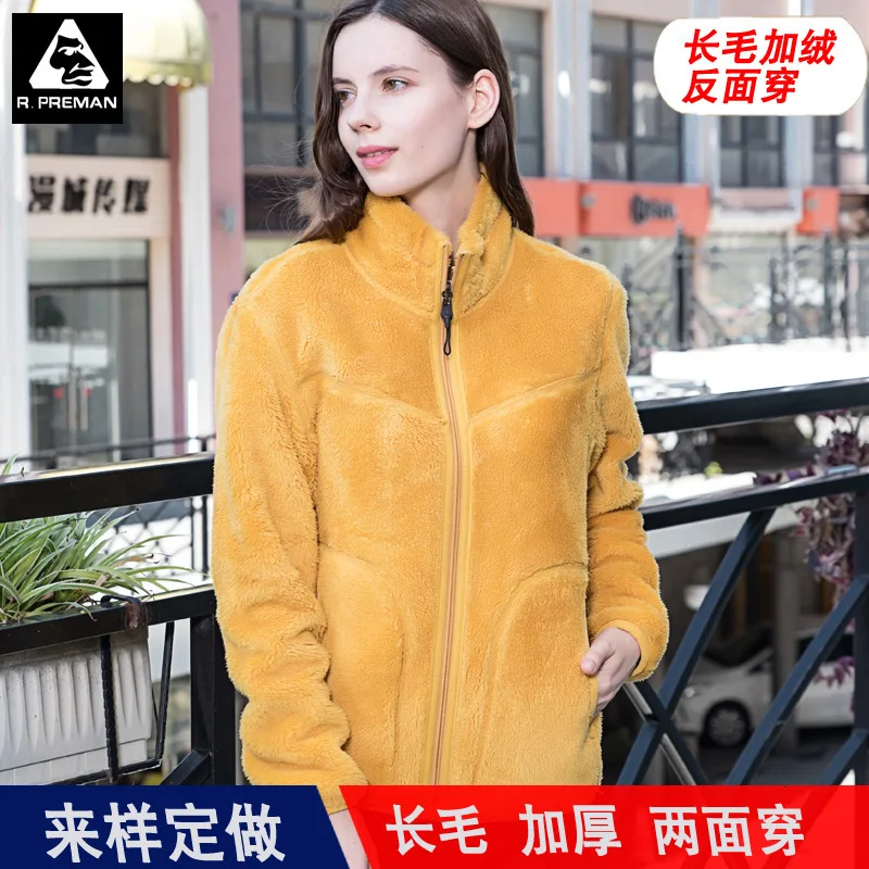 Осенне-зимняя уличная флисовая толстовка куртка плотное теплое пальто с