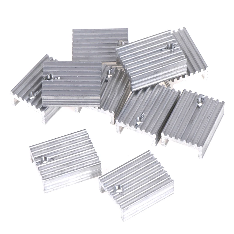 Горячая распродажа 10 шт. алюминиевый радиатор транзистора для TO220 Triode 20*15*10