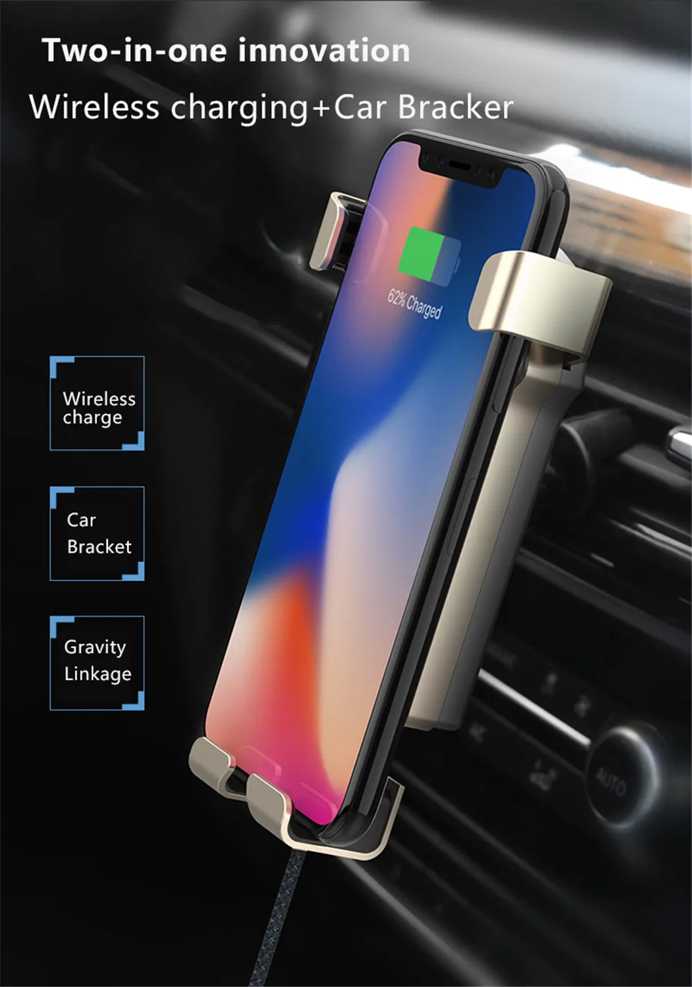 Беспроводное зарядное устройство держатель телефона для iPhone 8 X XR XS 10 Вт быстрая Беспроводная зарядка для samsung S9 S8 Note 8 9 S7 держатель телефона зарядное устройство