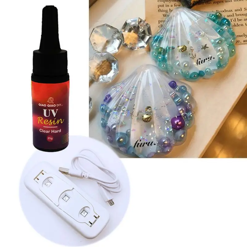 

Clear UV Resin 3W Lamp Dryer Jewelry Tools Ultraviolet Cure Resin Solar Cure Sunlight Activated Resin Hard Resin Jewelry
