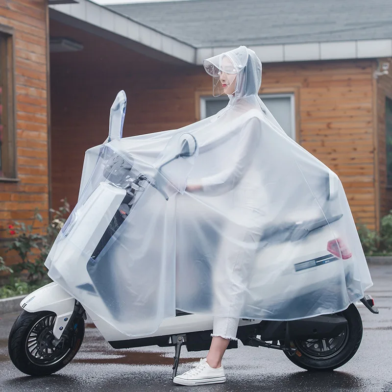 Прозрачный дождевик для велосипеда и мотоцикла непродуваемый Дождевик-пончо