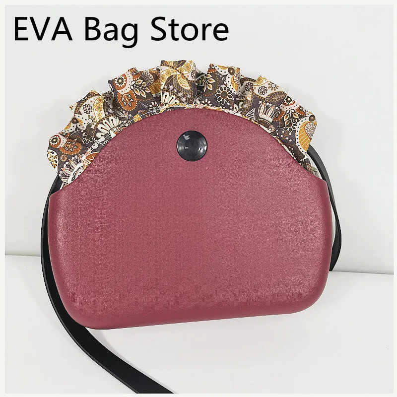 

EVA Bag Round Shoulder Moon Bag Style Design Borse Silicone Bag Handbags Glam Bag 2021 Wine Red Color