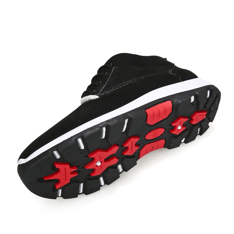 Мужские ботинки Мужская зимняя обувь раньше Теплые ботильоны мужские кожаные