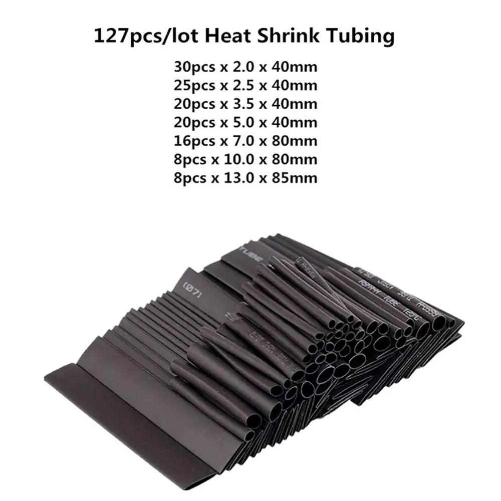 127pcs /328pcs Set Polyolefin Shrinking Assorted Heat Shrink Tube Wire Cable Insulated Sleeving Tubing |