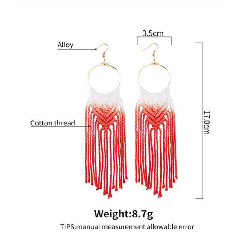 Женские серьги-подвески в стиле Бохо с кисточками | Украшения и аксессуары