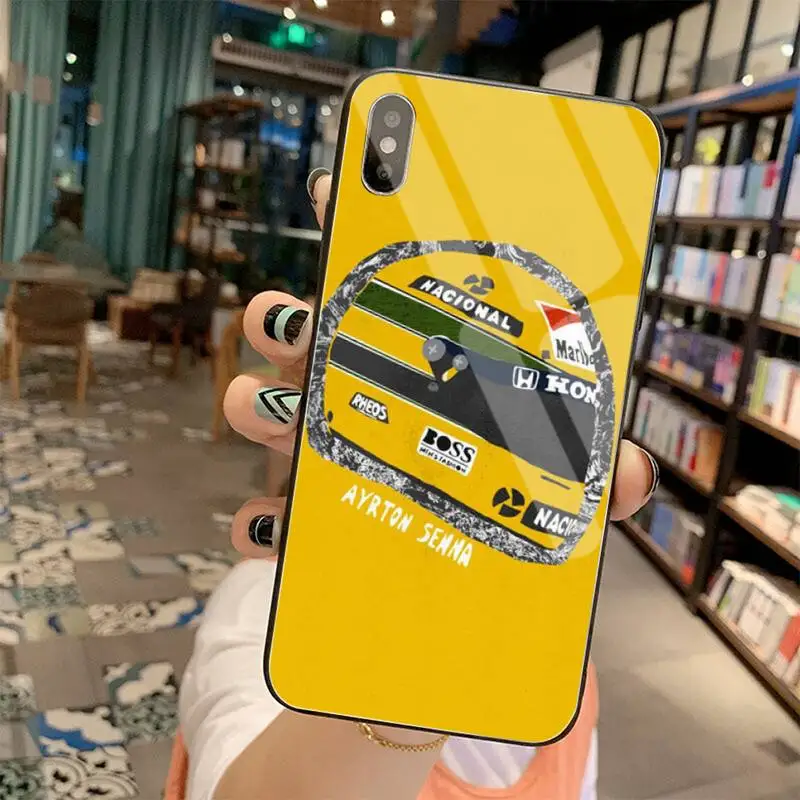 Чехол для телефона PENGHUWAN Racing Ayrton Senna из закаленного стекла iPhone 11 Pro XR XS MAX 8X7 6S 6 Plus SE