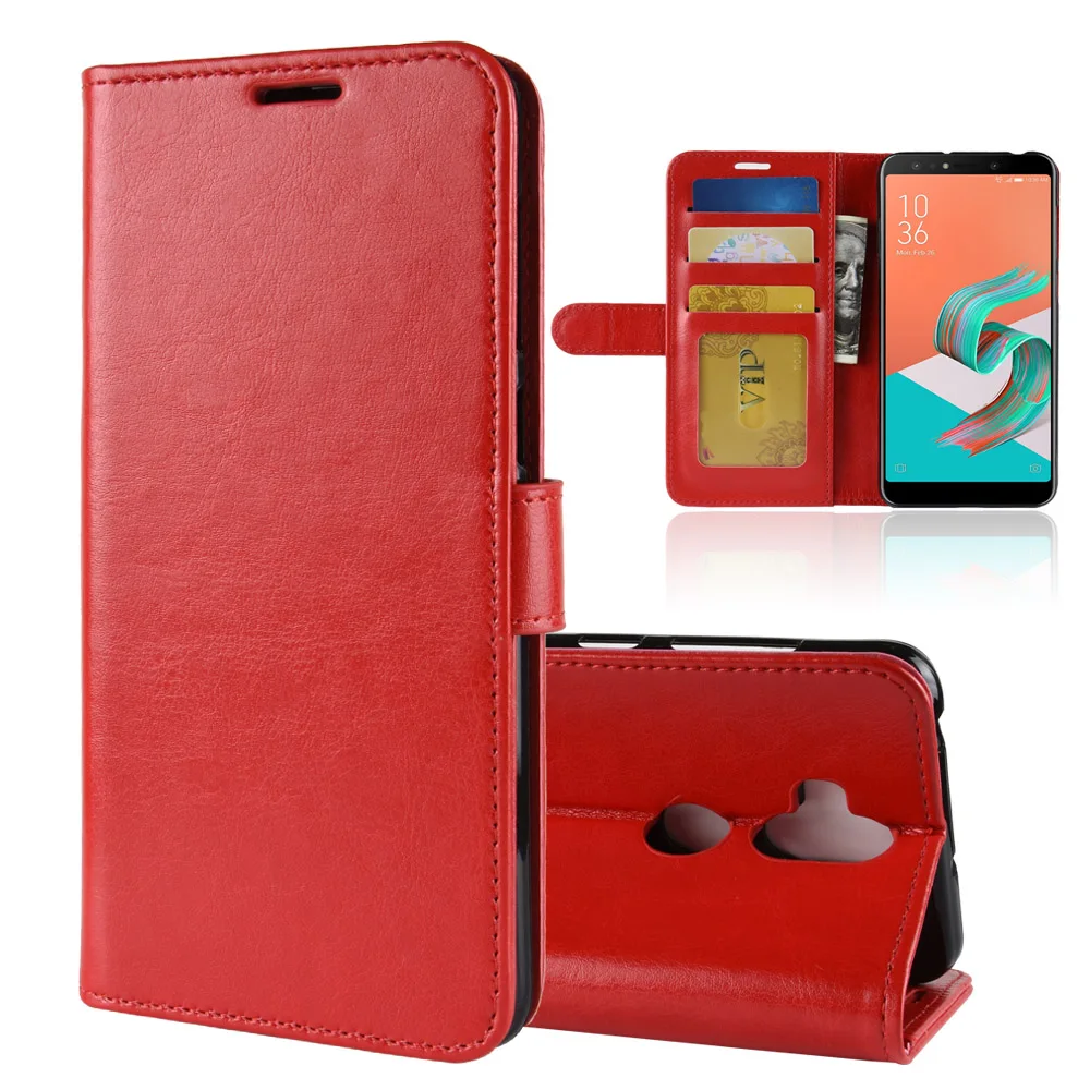 Кожаный чехол для Asus ZenFone 5 Lite ZC600KL мягкий силиконовый книжка с бумажником