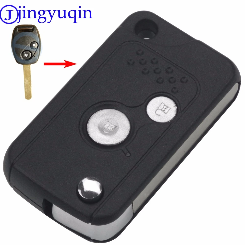 2 кнопки модифицированный автомобильный раскладной чехол для ключа Honda Accord Civic CRV