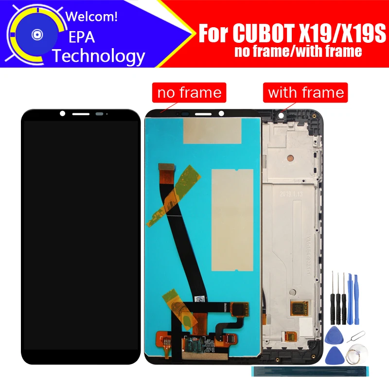 ЖК дисплей 5 93 дюйма CUBOT X19 + дигитайзер сенсорного экрана рамка в сборе 100%