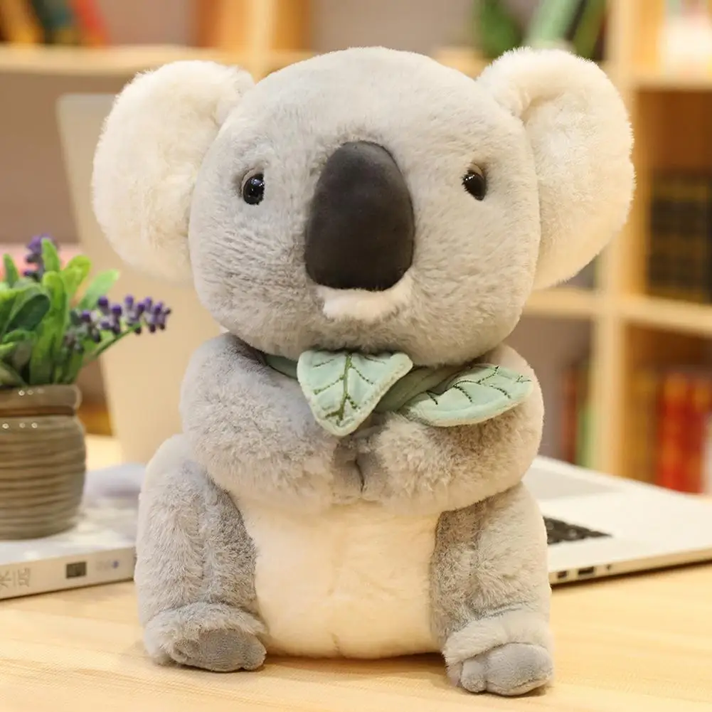 Simulation Koala Eating Leaf Stuffed Doll Plush Animal Toy Kids Birthday Gift | Игрушки и хобби