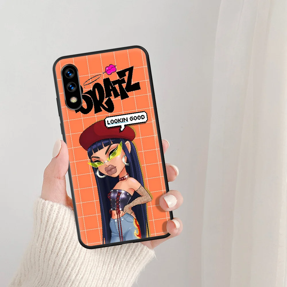 

Fashion Brand Doll Bratz Phone Case For Huawei Honor 6A 7A 7C 8 8A 8X 9 9X 10 10i 20 Lite Pro Play black Etui Soft Coque Pretty