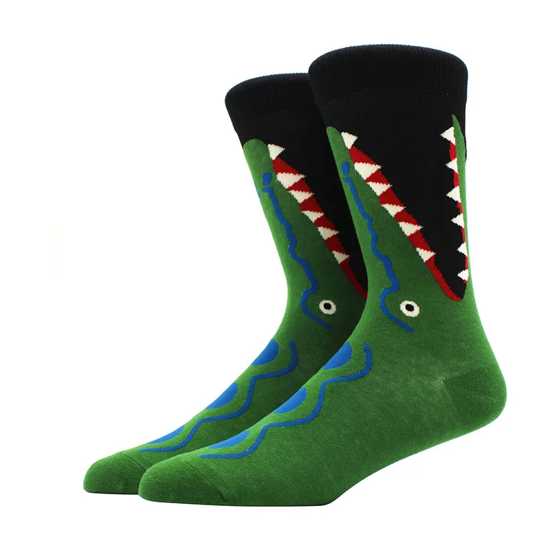Носки мужские с графическим рисунком хлопок комбинезон лягушка Крейзи часы