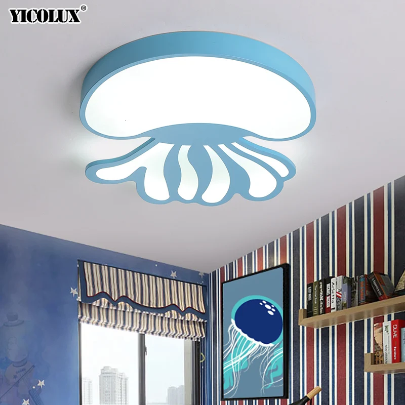 Синяя Медуза потолочные светильники для мальчиков кабинета спальни современная